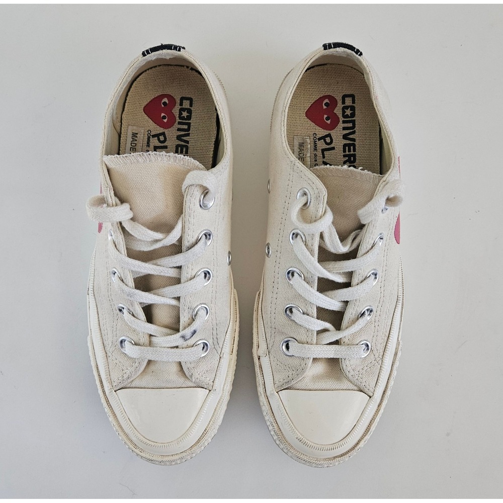 Converse x Comme Des Garcons Play Sneakers W6/M4 Off White 70 Low 150207C - Picture 7 of 11
